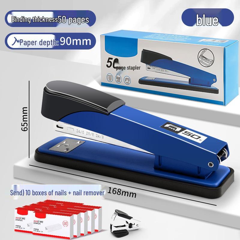 Heavy-Duty Office Stapler for Thick Pages - Large Size Standard Type