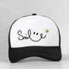 Beautiful Daisy Smile Letter Printed Harajuku Cartoon Graphic Baseball Cap Unisex Mesh Breathable Snapback Hat