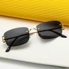 New Small Narrow Rimless Sunglasses Fashion Frameless Rectangle Tinted Lens Eyewear 90s Glasses designed for ladies Men