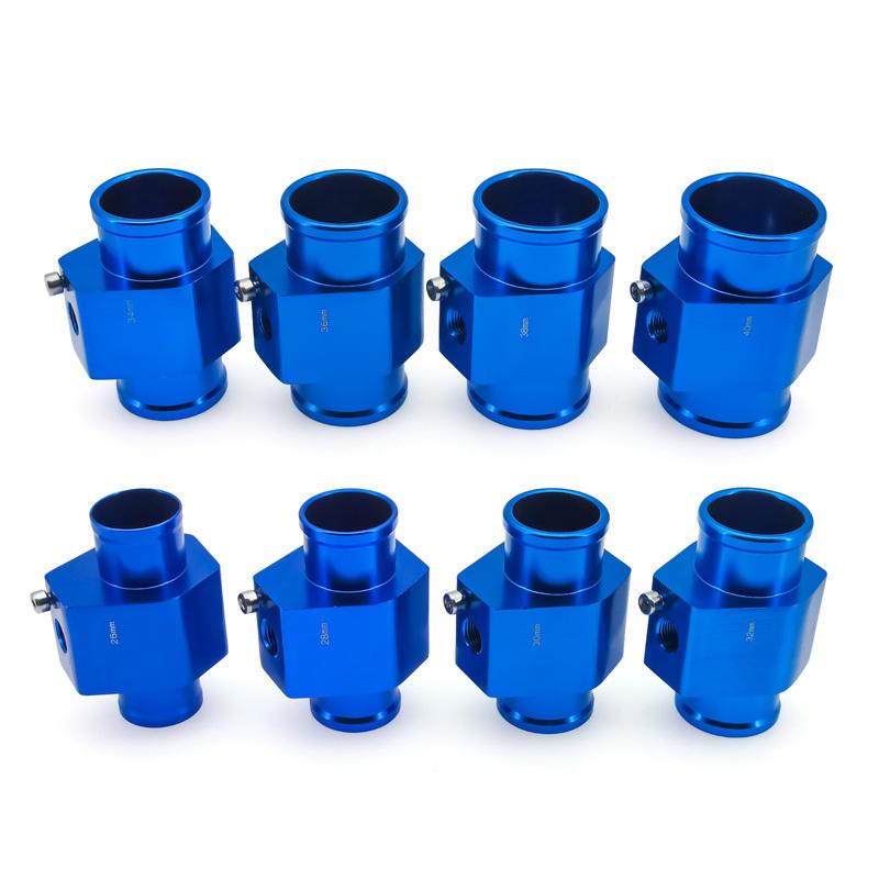 Water Temp Gauge 0-120 Celsius 10MM Water Temperature Sensor T-Fitting Joint Pipe Adapter 26MM~40MM for Car Truck Yacht Boat