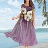 Women's Casual Loose Bohemian Floral Print Short Sleeve Dress
