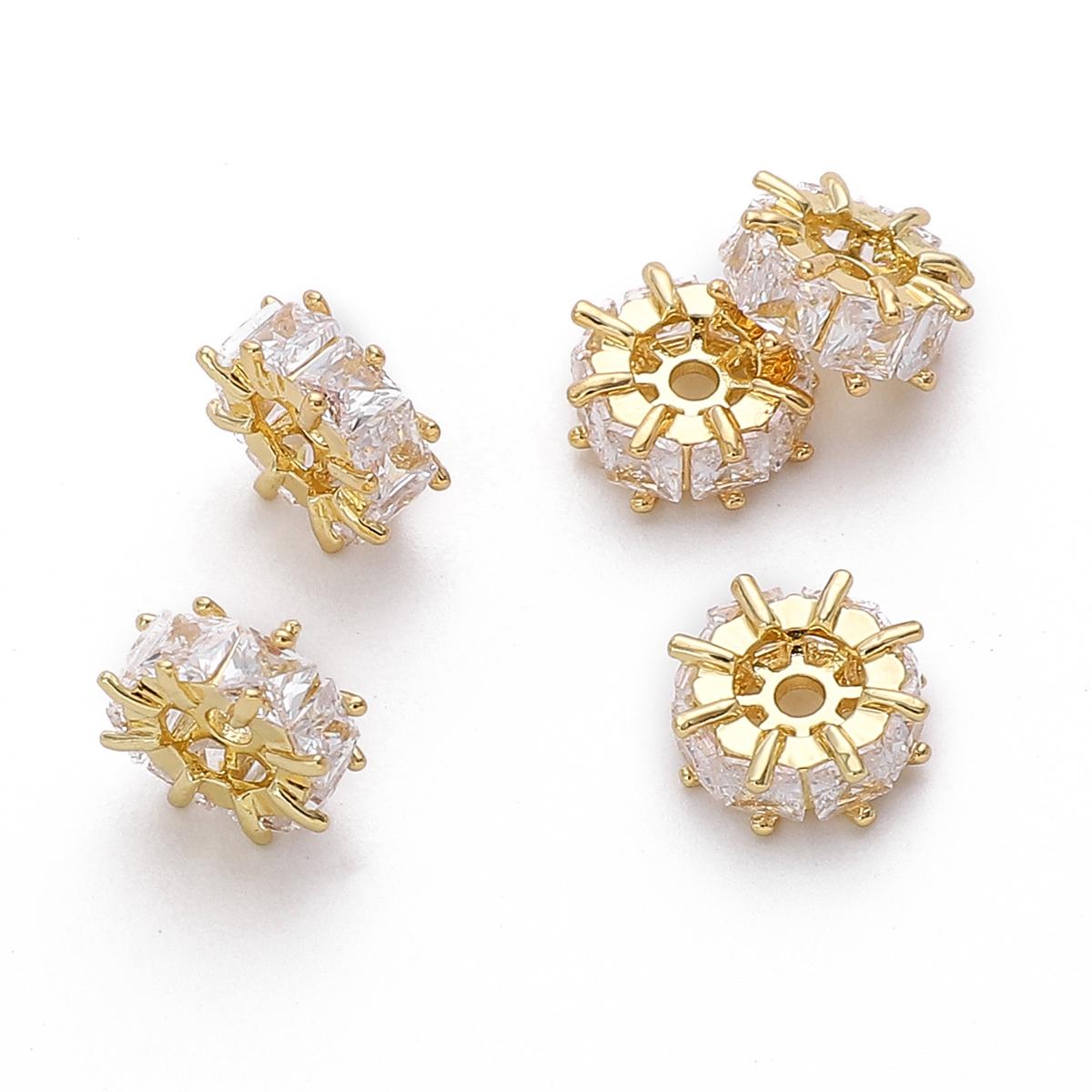 

Медная квадратная циркониевая бусина для изготовления ювелирных изделий своими руками, аксессуары для рукоделия 10mm