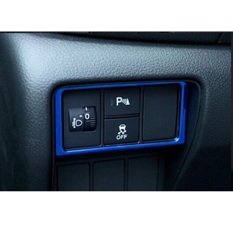 For Honda CRV CR-V 2017 2018    Car Styling Stainless Steel Front Head Fog Light Switch Button Trim Frame Lamp