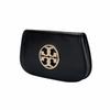 Tory Burch Reva Double T Logo Flap Removable Metal Shoulder Strap Leather Crossbody Clutch Women Handbags Black 152250-001
