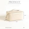 1pc Large Capacity PU Leather Cosmetic Bag Portable Waterproof Women Makeup Case Toiletry Organizer Travel Storage Bag