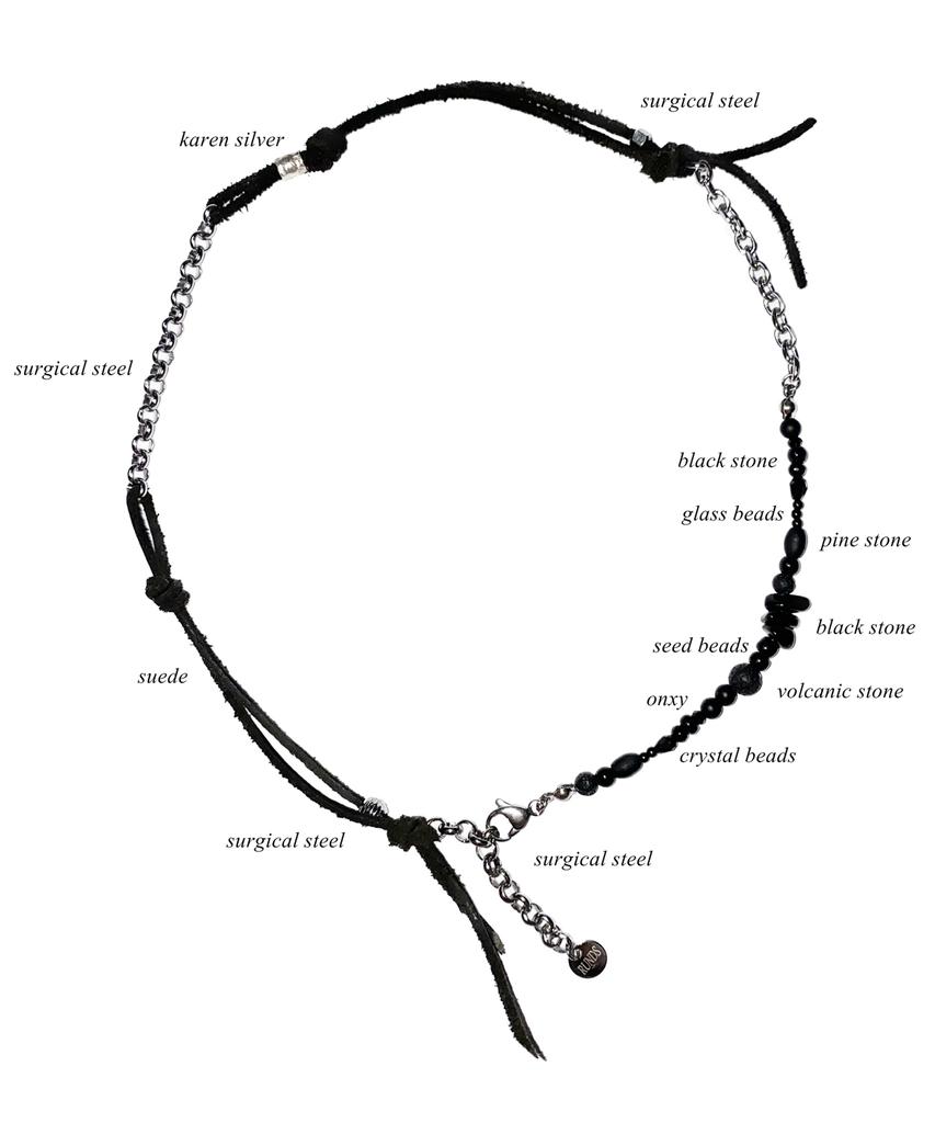 Runds 360 Karen Silver Black Mix Necklace
