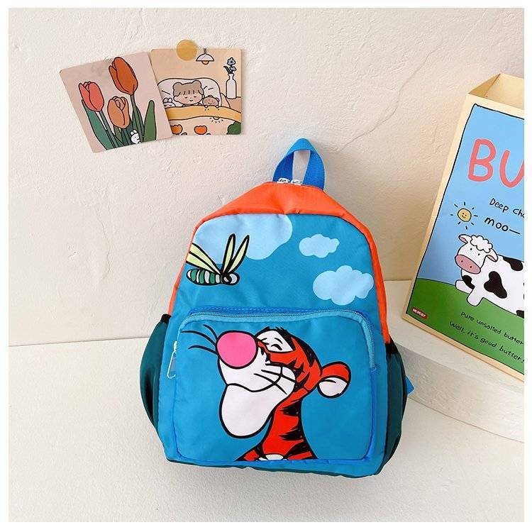 Cute Cartoon Bear Tiger Piglet Pattern Large Capacity Lightweight Backpack Fashion School Bag For Boys And Girls
