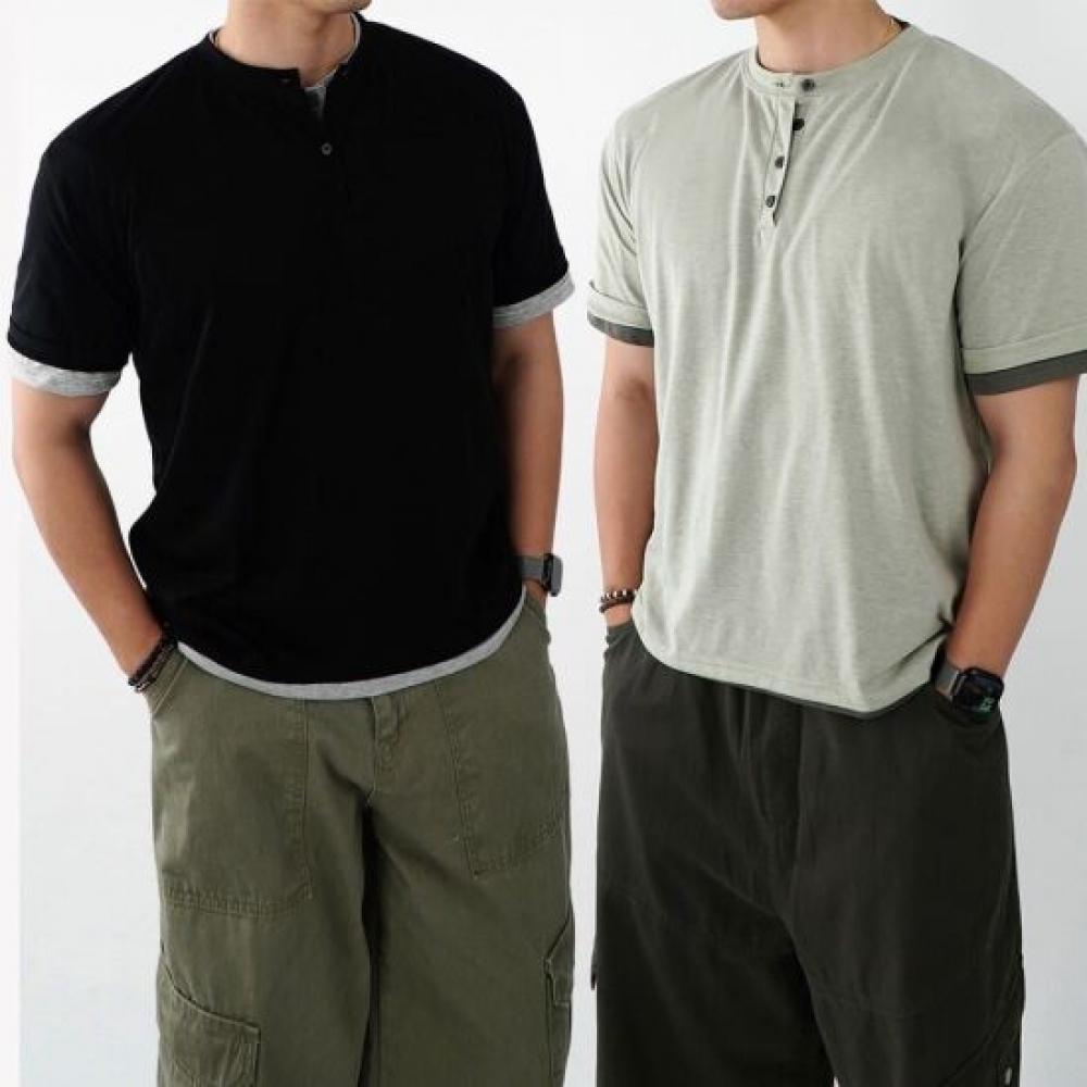 Onl Men Ringer Layered WhiTe T shirT Muscle fiT shorT Sleeve T shirT