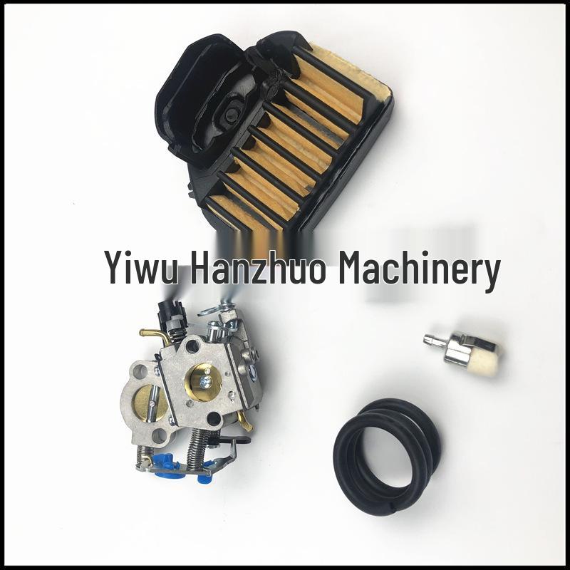 Husqvarna 455/460/455E Chainsaw Carburetor Kit: Includes Air Filter & Fuel Line