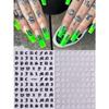 1pcs English Letter Nail Art Stickers, 3D Nail Decals DIY Nail Art Decorations, Nail Art Supplies