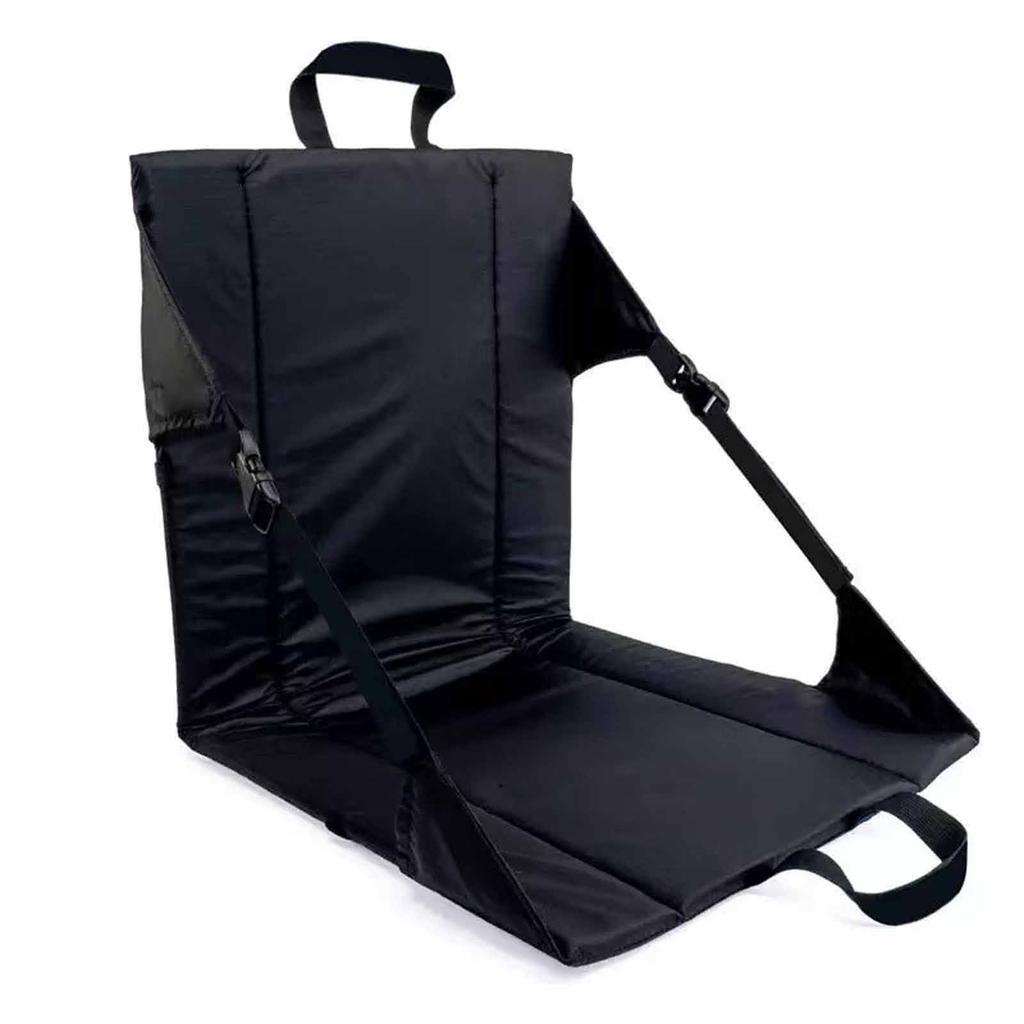 Almofada de Assento para Cadeira Dobrável de Exterior – Espessada -Almofada Suja com Encosto, Acessório Portátil para Cadeira de Camping