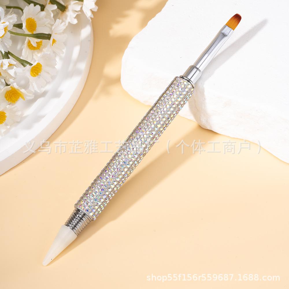 New manicure three-in-one full drill point drill pen point drill pen phototherapy pen pull line dual-purpose pen creative pen