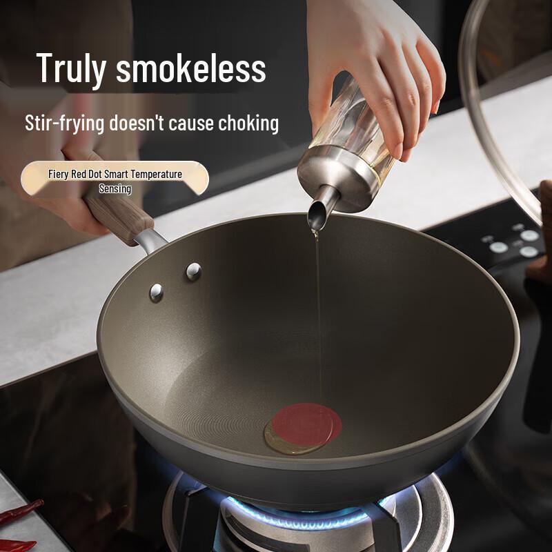 Supor 32cm Non-stick Stir-fry Wok with Temperature Indicator