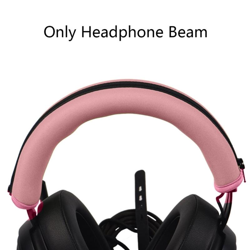 

Comfortable for Head Beam Covers for Kraken PRO 7.1 V2 Headphone Headband Cover Zipper Closure Design рожевий