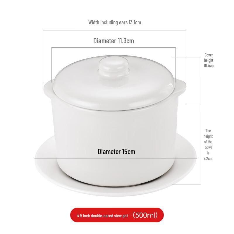 OIMG Ceramic Electric Double Boiler for Bird s Nest & Soup