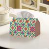 1pc Oversized Bohemian Floral Tissue Box Suitable For, Travel & - Tissue Holder with Bohemian Flower, Polyester Storage for Napkins, Tissues, for Dail