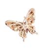 High-Grade Gold-Plated Red-Blue Drip Oil 3D Butterfly Lapel Pin Accessory.