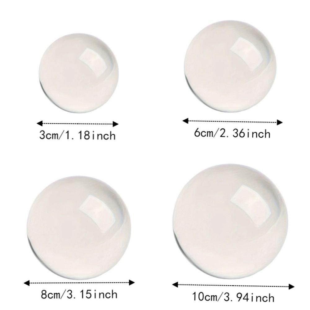 Round Crystal Glass Ball Transparent Feng Shui Sphere Crystal Decorative Balls Wedding Party Decor