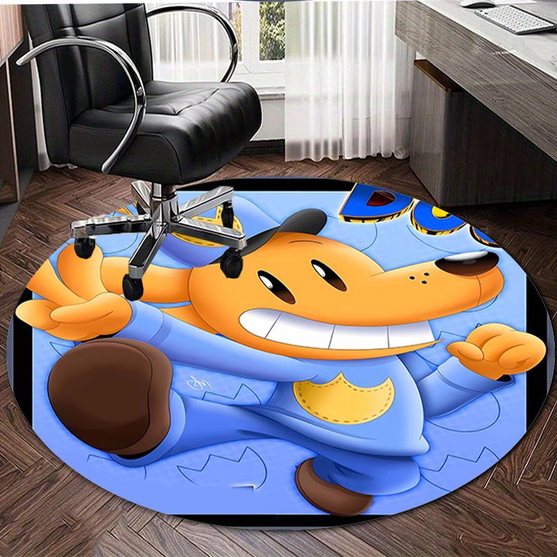 1pc DogMan2 Design Printed Area Round Carpet for Bedroom Living Room Home Decor Rugs Mat Non Slip Mat Rug for Bedside