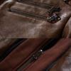 Jaqueta De Couro Masculina De Cor Sólida Para Outono E Inverno