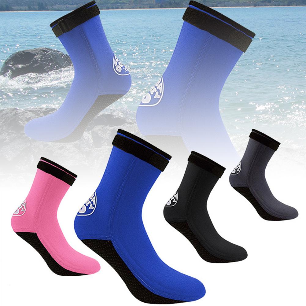 3mm 1 Pair Diving Socks Comfortable Adjustable Anti-slip Cold-proof Swimming Socks For Snorkeling Walking