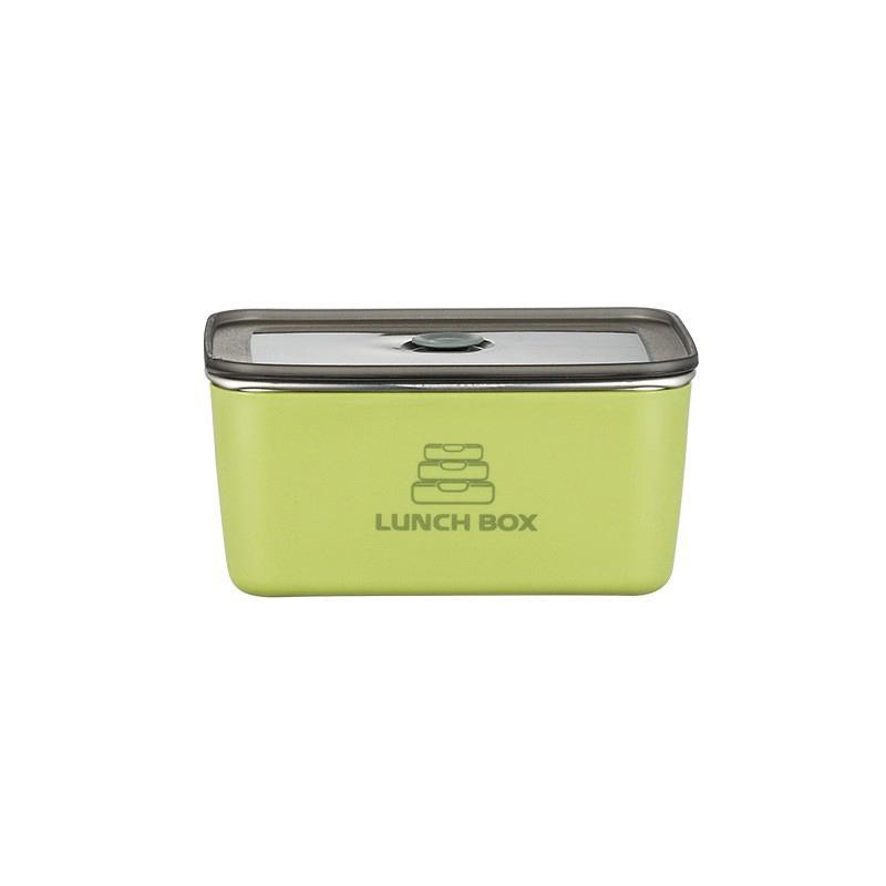 

Stainless Steel Refrigerator Food Storage Box With Lid Prepare Food Freshness Preservation Box Picnic Box зелений
