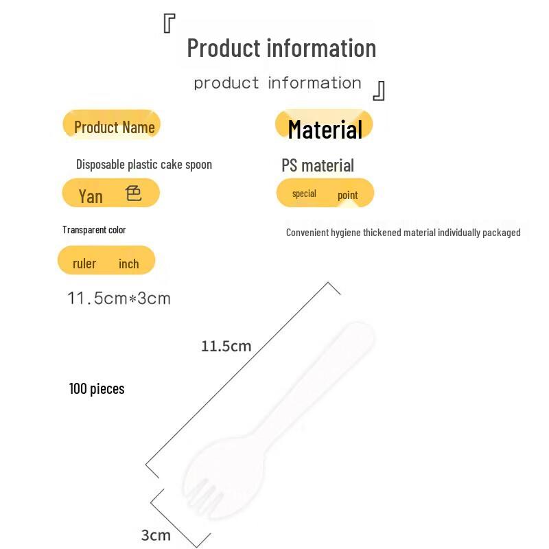 Miaojie Disposable Plastic Fork Spoons