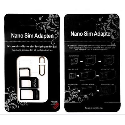 3-in-1 SIM-kaartadapter voor WIKO View 5 Plus Smartphone Micro-SIM Nano-SIM Universeel