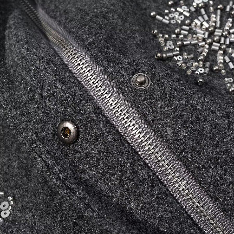 2025 Winter European & American Style Sequin Woolen Jacket