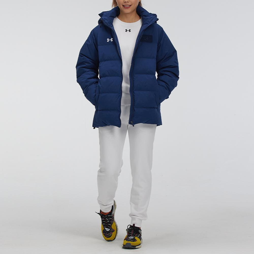 Under Armour Logo Training Sports Hooded Down Jacket Unisex Outerwear Academy-Blue 21600801-408