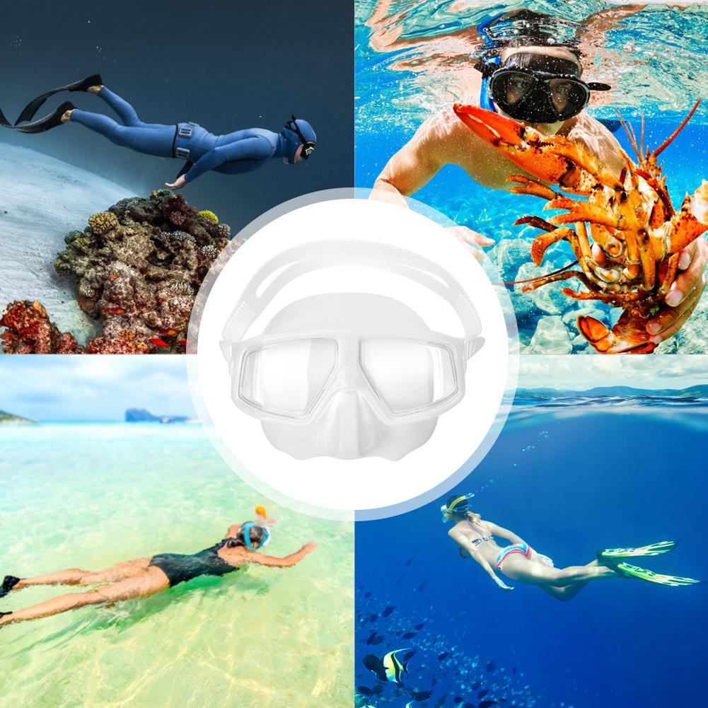 Professionelle Freitauch Anti-Beschlag Großes Sichtfeld Niedriges Volumen Tauchmaske Brille für Erwachsene Männer