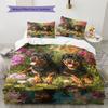 Rottweiler and garden Pattern Bedding Home Decoration Birthday Gift (1 * duvet cover + 2 * pillowcase, without core)