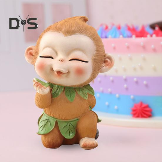 Cartoon Monkey King Figurine Sitting Sleeping Monkey Statue Great Sages Equalling Heaven Sculpture Home Office Car Dashboard Decoration Ornament