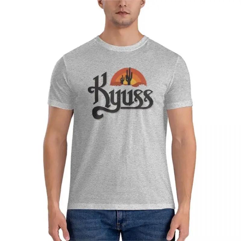 Men T-shirt Kyuss Fitted T-Shirt O-neck Shirt Oversized T Shirts for Men Summer Tops Cotton T Shirts Man
