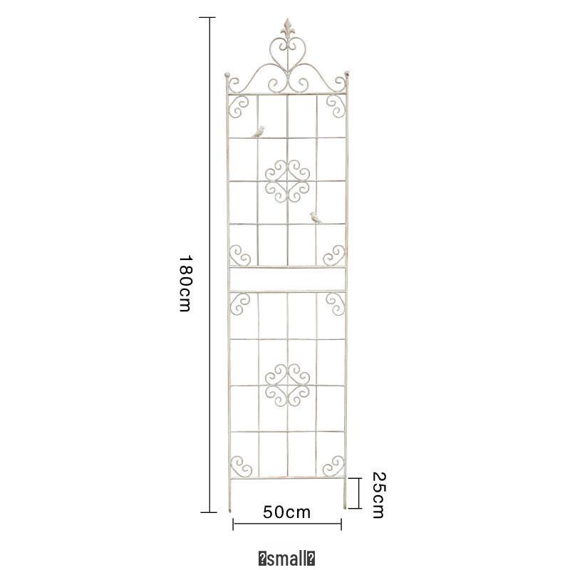 American Retro Wrought Iron Rose & Clematis Trellis for Balcony or Garden