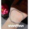Elegant Pearl Cubic Zirconia Bracelet With Pink Purple Rose Tone Geometric Beaded Design New Chinese Style Hand Jewelry
