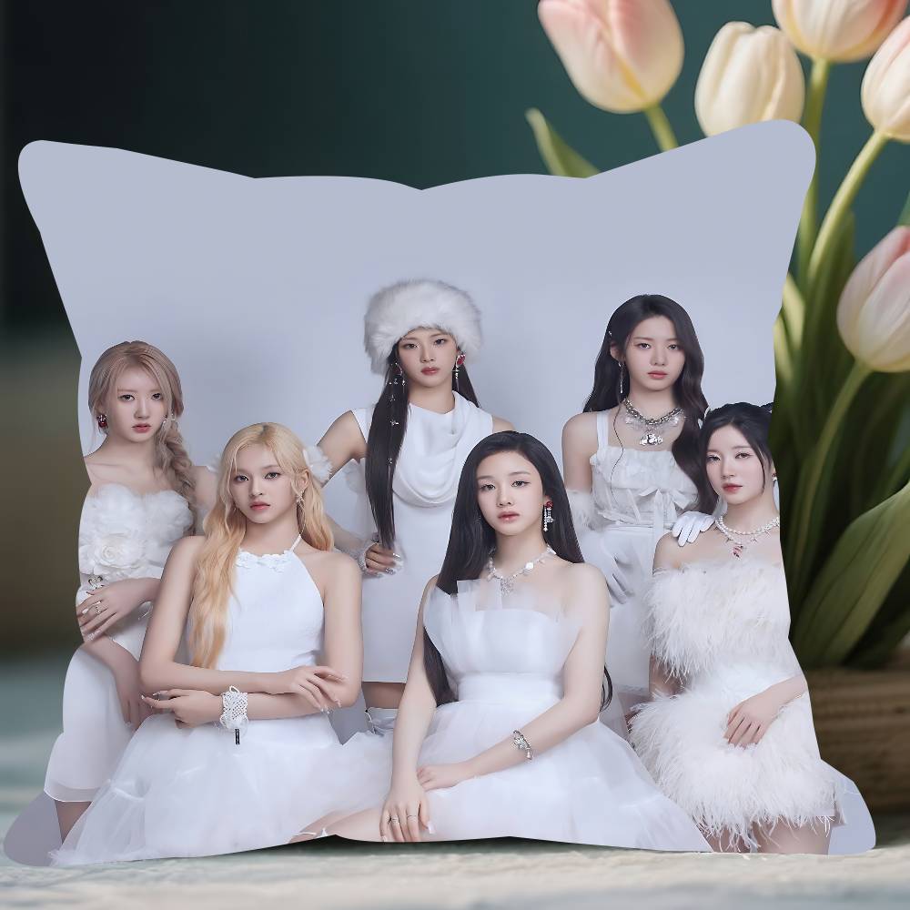 

KPop Babymonster Pillow Case Removable Washable Cushion Cover – All-Season Soft Linen 12x12Inch