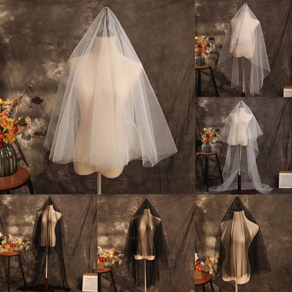Single Layer Wedding Veil White Photo Veil New Wedding Accessories
