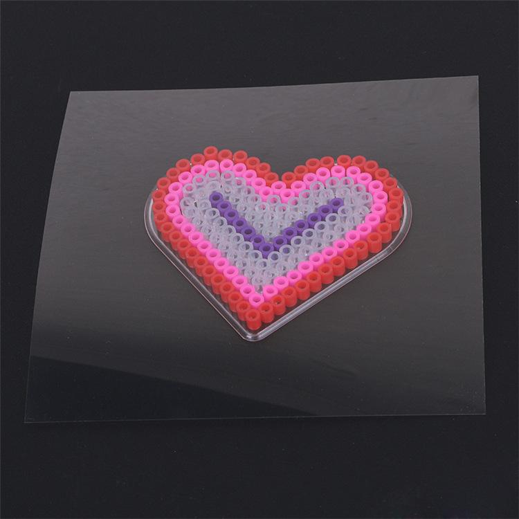 Non-Toxic 10Pcs/Set Hama Beads Iron Paper Plastic Film 15*15Cm Perler Beads Diy For Children High Quality Shiny Iron Tablets