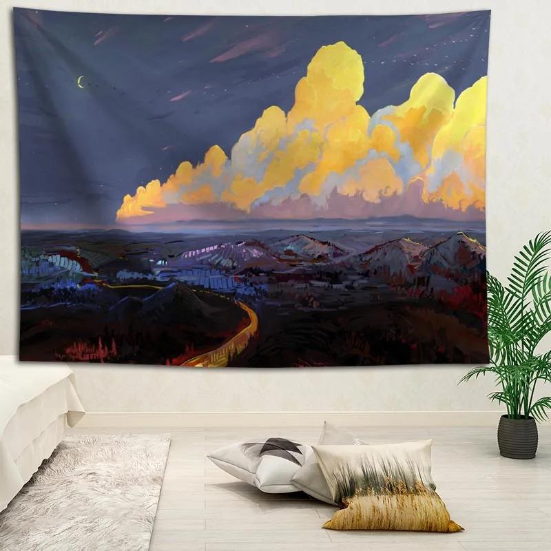 Custom High Quality Artistic Landhanging Tapestry Home Party Decoration Tapestries Photo Background Cloth Table Cloth Wall Tapes