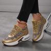 Women’s Platform Sneakers Casual Black Gold Silver Height Increase Girls Sneakers Plus Size Women’s Elevator Sport Shoes