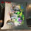 Green monster truck 2D Flat Pattern Flannel Blanket High quality All Seasons Warmth and Comfort Perfect for Christmas Gifts.MMT0918416