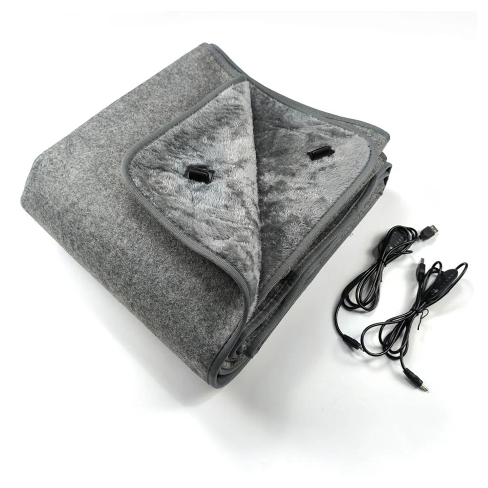 Usb Electric Heating Blanket Warm Heater Fast Safe Plush Winter Warm-Up Adjustable Temperature Timing Heating Pads For Home Room