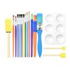 16PCS Children Paintbrushes Washable Paint Brushes Sponge Painting Brush Set for Toddler Kids Early DIY Learning Toys