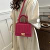 2024 Trendige Vintage Umhängetasche für Damen Lässiger Koreanischer Stil Kleine Quadratische PU Tasche