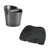 2pcs Coffee Knock Box Shock-Absorbent Coffee Grind Waste Bin for Coffee Grounds Removable Knock Bar Anti-slip Espresso Dump Bin