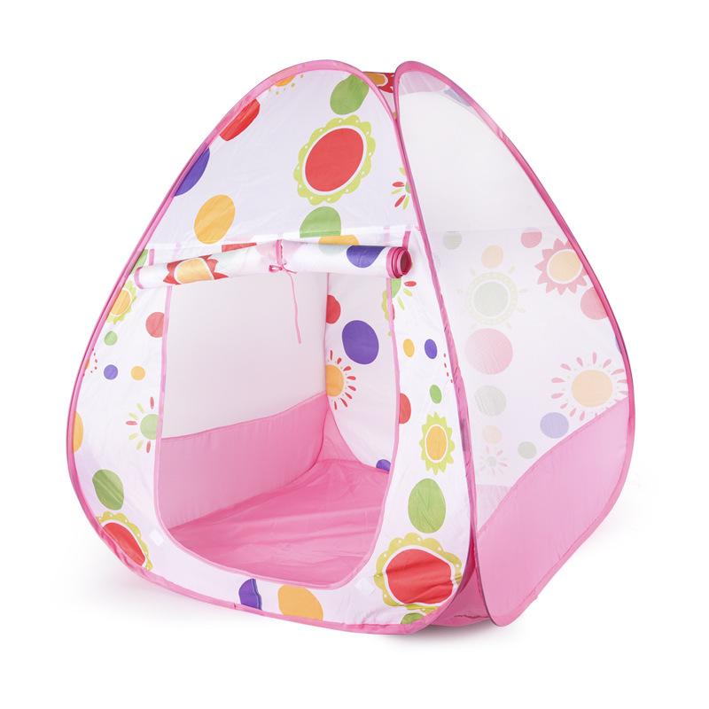Kids' Multi-Color Foldable Playhouse Tent with Ball Pit