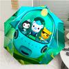 The Octonauts7 Print Automatic Umbrella, 8 Rib Iron Frame, Plastic Handle, Suitable for Outdoor Travel &Daily , Ideal Gift