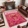 Hearts Theme Crystal Velvet Floor Rug Personalized Custom Name Text Warm Carpet Home Decoration