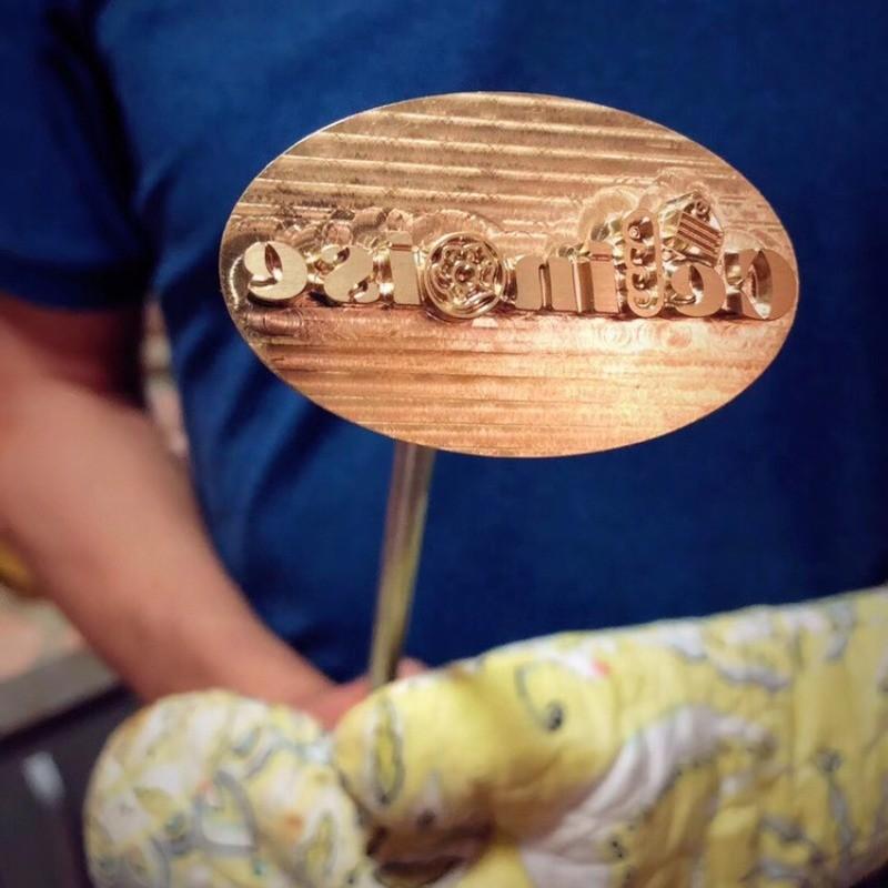 Gepersonaliseerde Vuur Brandend Koper Messing Stempel DIY Hout Leer Vuur Bakken Taart Brood Branding Stempel